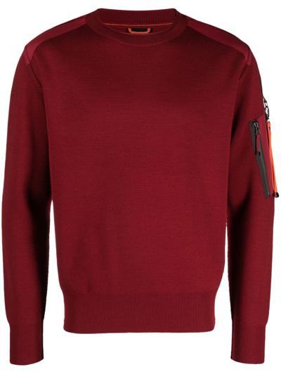 Shop Parajumpers Wool Crewnck Jumper In Red