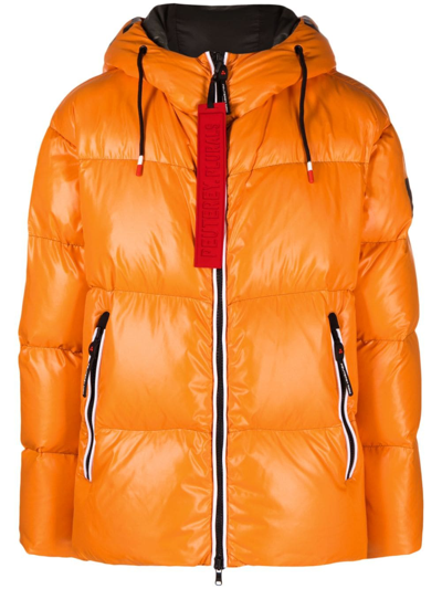 Shop Peuterey Core Nylon Down Jacket In Orange