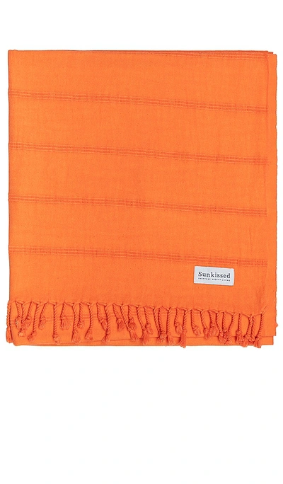 Shop Sunkissed Jaipur Sand Free Beach Towel In Orange