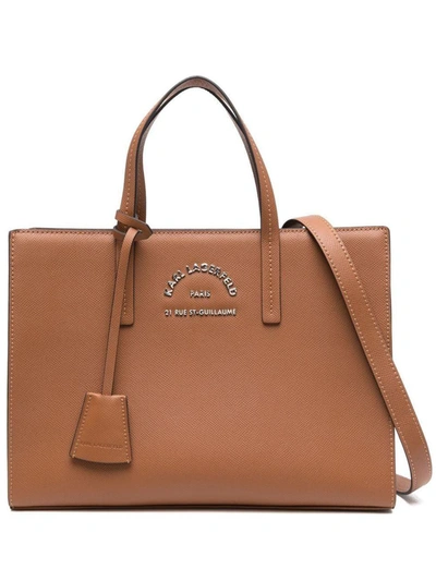 Shop Karl Lagerfeld Handbags In Sudanbrown