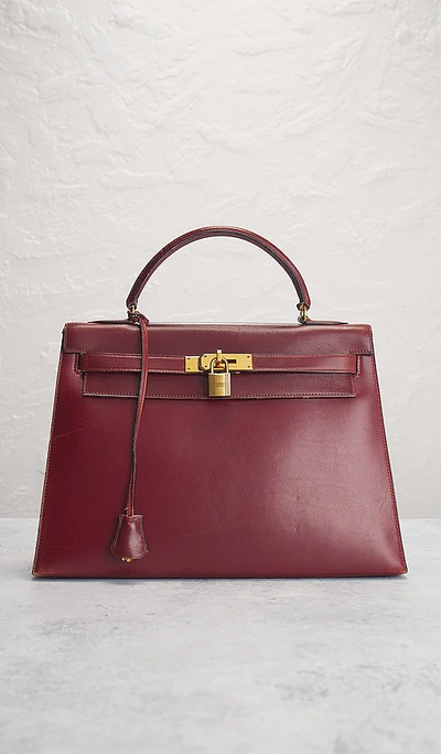 Fwrd Renew Hermes Kelly 32 Handbag In Red