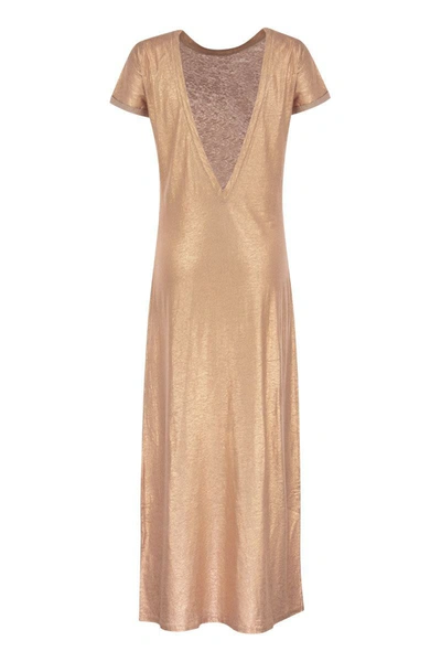 Shop Majestic Filatures Dress With Back Neckline In Pink