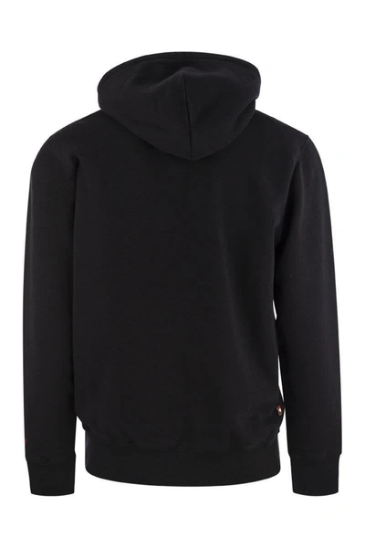 Shop Mc2 Saint Barth Hoodie With Embroidered Lettering In Black