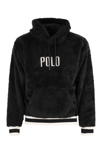 Shop Polo Ralph Lauren Hoodie With Logo In Black