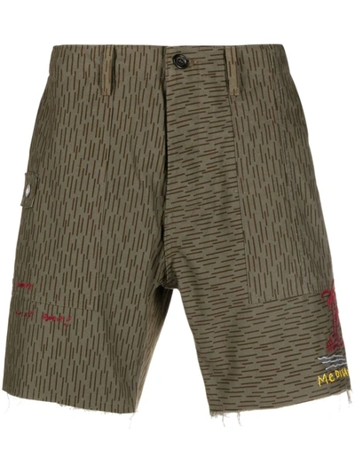 Shop President's Camouflage Print Shorts In Brown