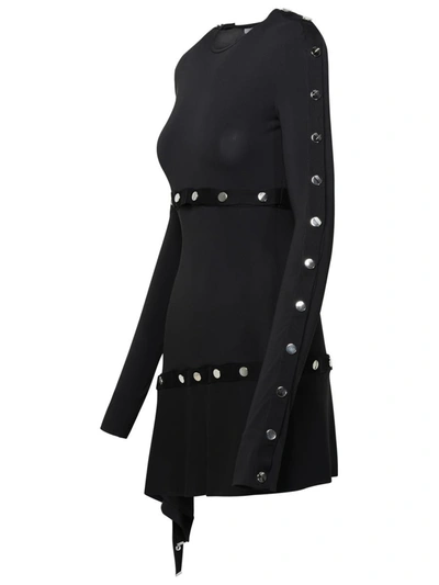 Attico Studded Asymmetric Convertible Dress In Black