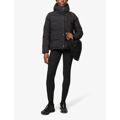 Lululemon Wunder Puff Funnel-neck Recycled-polyester Jacket In Black