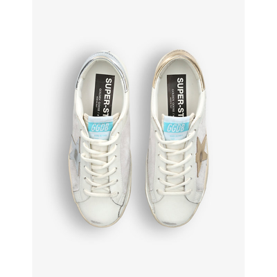 Shop Golden Goose Women's White/oth Women's Superstar 11664 Leather And Suede Low-top Trainers