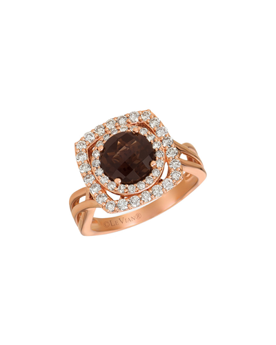 Shop Le Vian 14k Rose Gold 2.45 Ct. Tw. Diamond & Quartz Ring