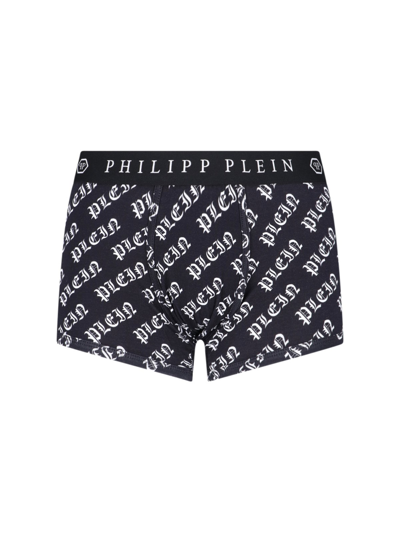 Shop Philipp Plein Logo Boxer Shorts In Black  