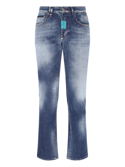 Shop Philipp Plein Straight Jeans In Blue
