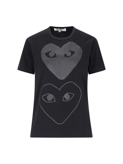 Shop Comme Des Garçons Play Stmpa T-shirt In Black  