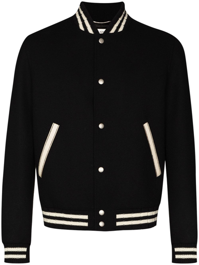 Shop Saint Laurent 'teddy' Jacket In ブラック