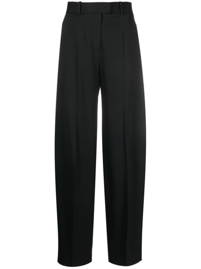 Shop Attico Stretch Wool Pants In ブラック