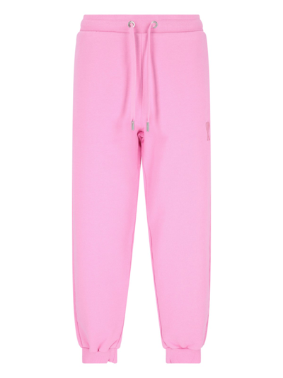 Shop Ami Alexandre Mattiussi De Coeur' Track Pants In Pink