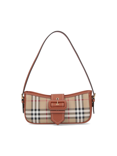 Shop Burberry Sling Shoulder Bag In Brown