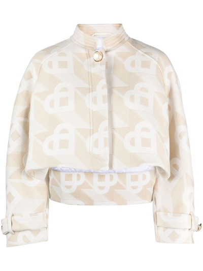 Shop Casablanca Wool Blend Jacket In White