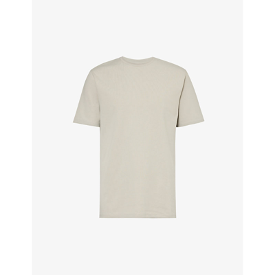 Shop Arne Men's Stone Luxe Brand-embroidered Stretch-jersey T-shirt