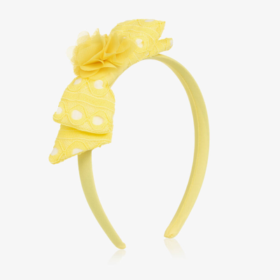 Shop Patachou Girls Yellow Lace Headband