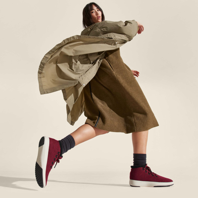 Shop Allbirds Women's Wool Runner In Up Mizzle Fluffs - Thrive Crimson