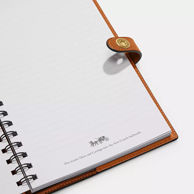 Coach Notebook With Rexy In Brass/hazelnut