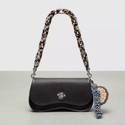 Shop Coach Topia Bag Charm In Topia Leather In Lilac Berry