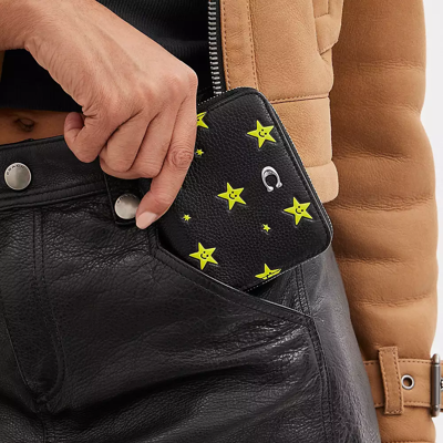 Cosmic Coach Billfold Wallet With Star Print