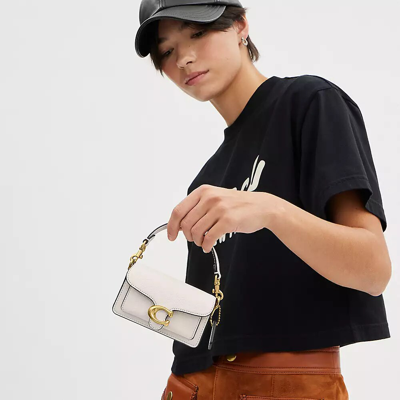 Coach Tabby 12 In Brass/chalk