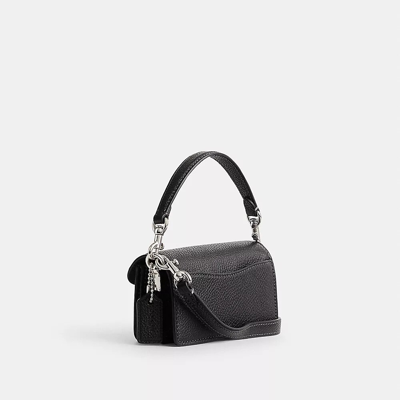 Coach Tabby 12 In Silver/black