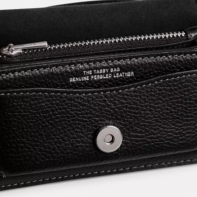 Coach Tabby 12 In Silver/black