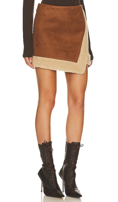 Shop Lovers & Friends Lea Mini Skirt In Brown