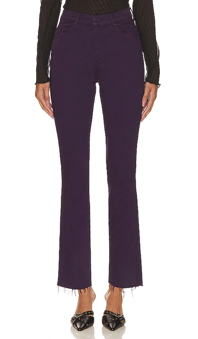 Shop Mother High Waisted Rascal Ankle Fray In Purple