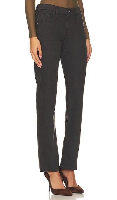 Mother Flared Leg Trousers Contrast Stitching In Black