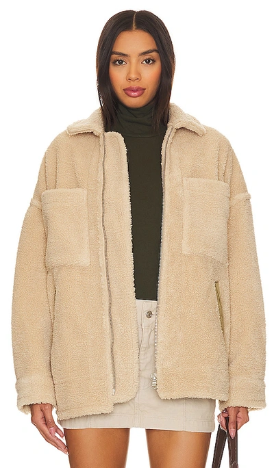 Shop Marissa Webb Amari Sherpa Jacket In Beige