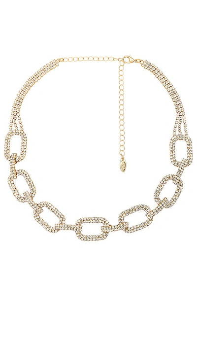 Shop Ettika Iced Out Necklace In Metallic Gold