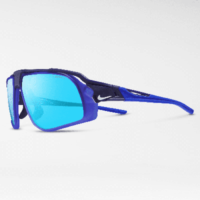 Shop Nike Men's Flyfree Mirrored Sunglasses In Blue