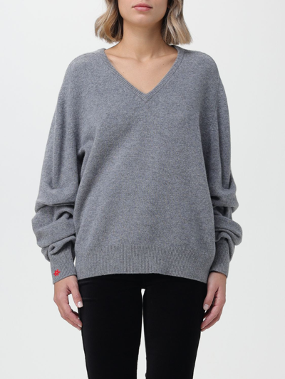 Shop Tory Burch Sweater In Wool Blend In Grey