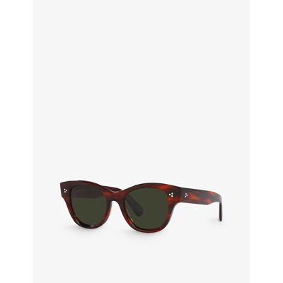 Shop Oliver Peoples Women's Ov5490su Eadie Rectangle-frame Acetate Sunglasses