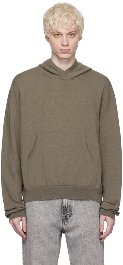 Shop Our Legacy Gray Oversized Hoodie In Mole Grey Super Wool