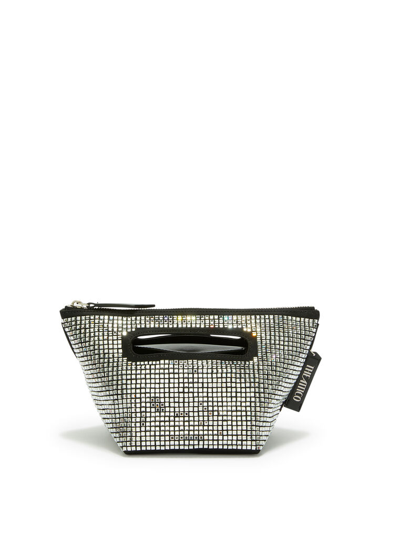 Shop Attico ''via Dei Giardini 15'' Black Tote Bag In Black And Crystal