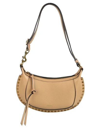 Shop Isabel Marant Oskan Moon Leather Shoulder Bag In Brown