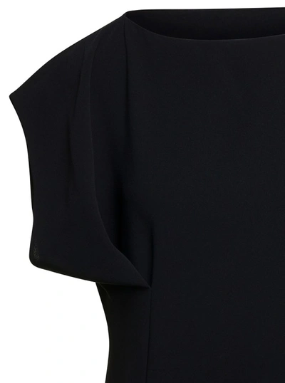 Shop The Row Blathine' Long Asymetric Black Dress With Concealed Zip Closure In Triacetate Blend