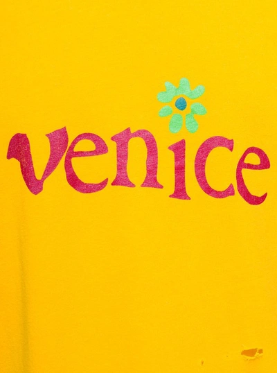 Shop Erl Unisex Venice T-shirt Knit In Gold