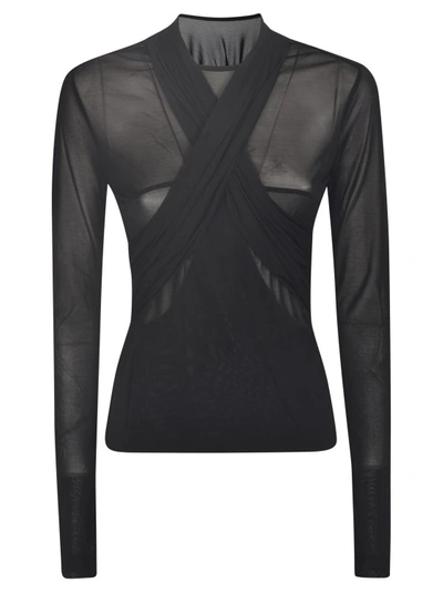 Shop Isabel Marant Resly Fine-knit Top In Black