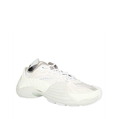 Lanvin Flash-x Mesh Upper Sneakers With Textured Panels In White
