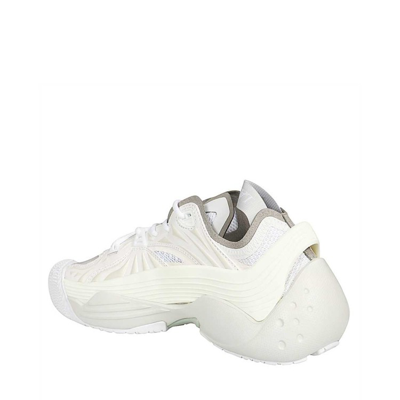 Lanvin Flash-x Mesh Upper Sneakers With Textured Panels In White