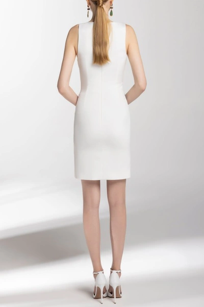 Shop Saiid Kobeisy Printed Crepe Dress In White