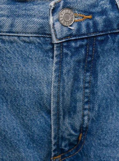 Shop Agolde Fusion' Light Blue 5-pocket Style Wide Jeans In Cotton Denim