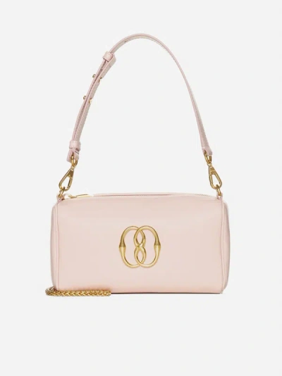 Shop Bally Emblem Rox Nappa Leather Bag In Pink