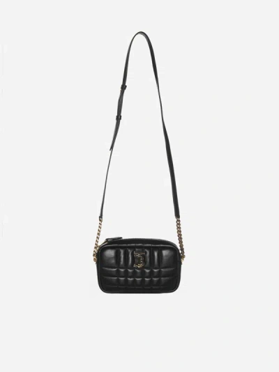 Shop Burberry Lola Leather Camera Bag In Black